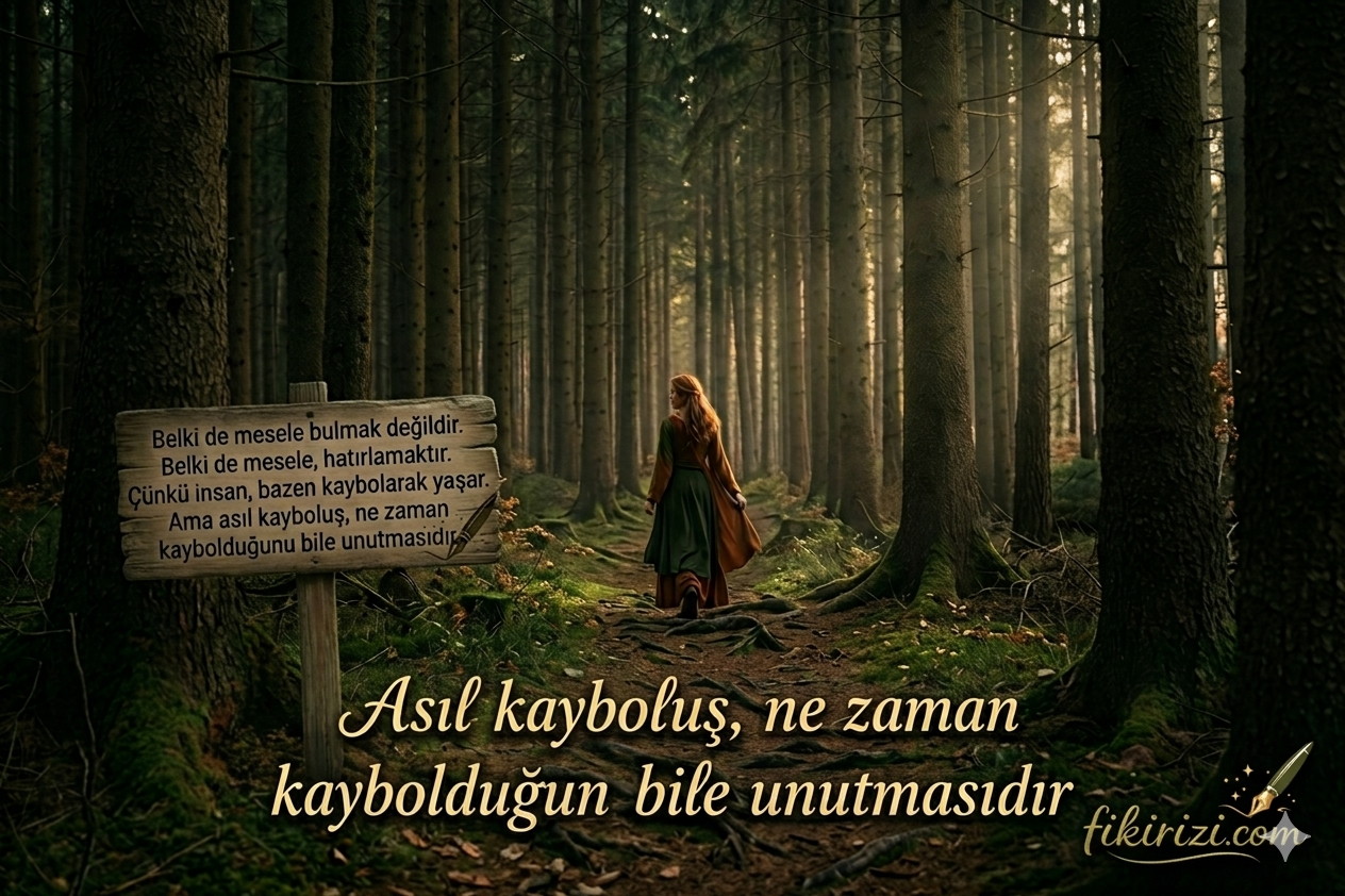 "Asıl kayboluş, ne zaman kaybolduğunu bile unutmasıdır"